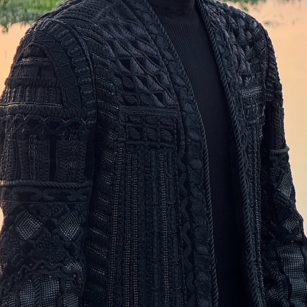 Authentic Balmain x H&M Embroidered Jacket US 34R - Picture 2 of 10